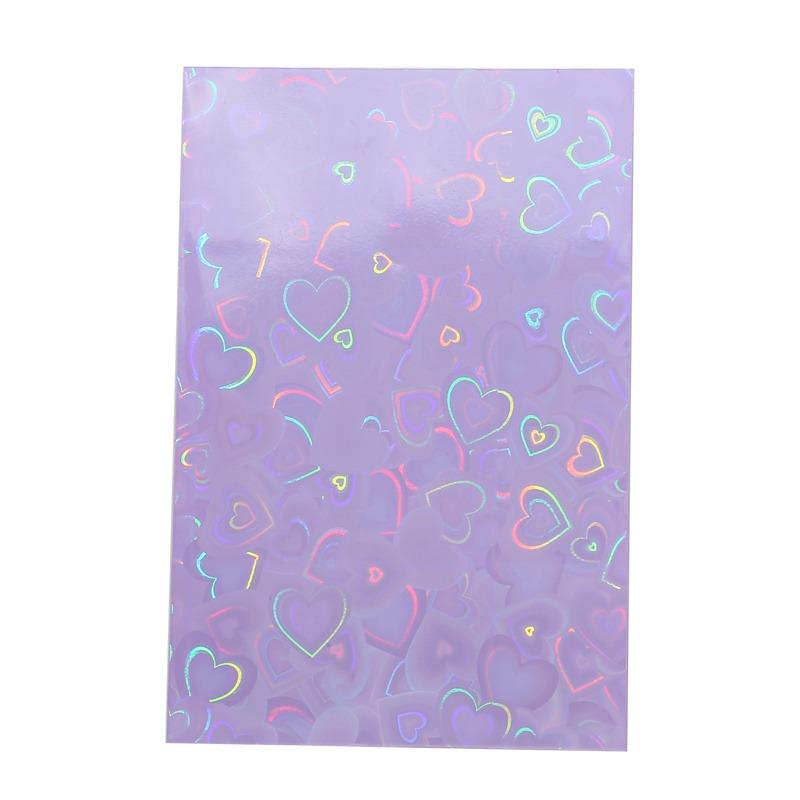 50Pcs Kpop Card Sleeves Card Holder Heart Bling Photocard Holder Photo Card Films Cards Protector Photo Cards Protective
