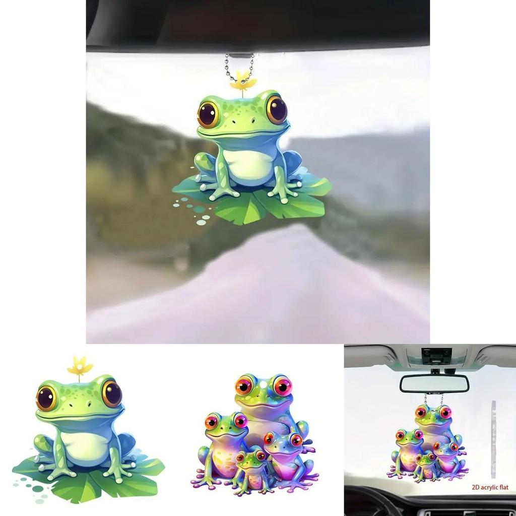Cartoon Eyecatching Style Acrylic Frog Car Ornament For Unique Decor Interior