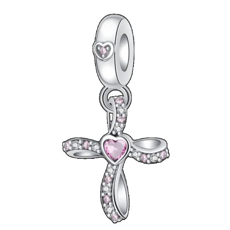 Original Copper Religion Charms Cross Holy Bible Mother Rings Beads Pendants Fit Bracelet Necklace Diy Jewelry Gift