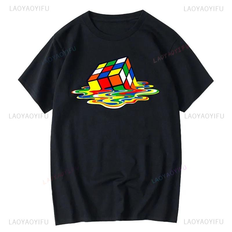 New Arrival Shortsleev Magic Square Printing Oneck for Men Tees Casual Cool Hip Hop Short Sleeved Summer Mens Tshirt Tops