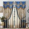Gorgeous European Printed Curtains Study Room Kitchen Area Living Area Dorm Room Rod Pocket Window Drapes Bed Room Accesso