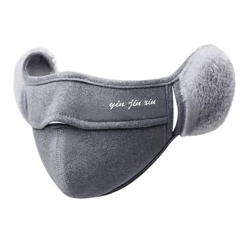 Wind proof Earmuffs Warm Fleece Ear Protections Breathable Mask Winter Outdoor Riding Half Face Mask Winter Warm Scarf