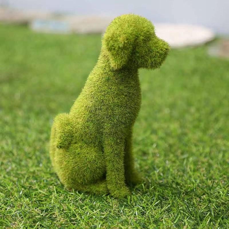 Garden Resin Dog Figurine For Outdoor Patio And Balcony Decor