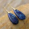 Bohemian Emperor Stone Water Drop Pendant Earrings Natural Stone Jewelry