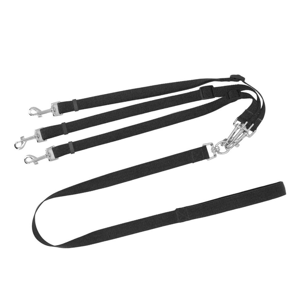 Nylon Fabric Dog Triple Leash Adjustable Length Dog Split Leash Pet 3 In 1 Leash  Park Travel