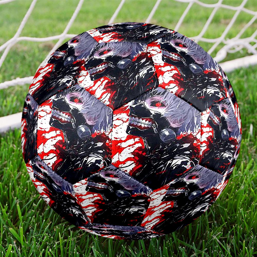 Tokyo Ghoul Theme Size 5 Soccer Ball, Suitable for Both Indoor and Outdoor Matches, a Gift Suitable for Everyone.