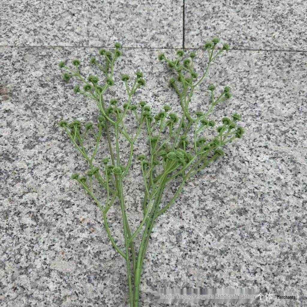 Soft Rubber Baby's Breath Artificial Flower Bouquet - Silk-feel Floral Decor for Living Room & Wedding