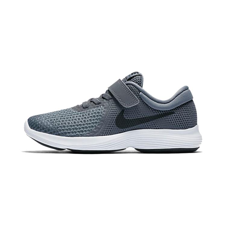 Nike REVOLUTION 4 Cushioning Low Top Kids' Running Shoes Gray Children Aged 3 7 Years Old 943305-005