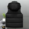 Plus Size L-5XL Fashion Winter Men's Sleeveless Jackets Hooded Thick Outerwears Man Warm Vest