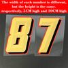 1pc Gold Number 0 To 9 Motorcycles Stickers Waterproof for Motorcycle Fairing Fuel Tank Helmet Car Window Universal Vinyl Decal