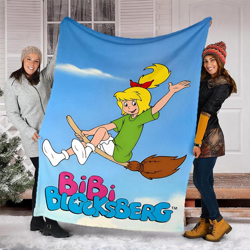 Bibi Blocksberg Theme Printed Blanket Perfect For Couch Bed Travel Outdoor Use Machine Washable Cozy Durable