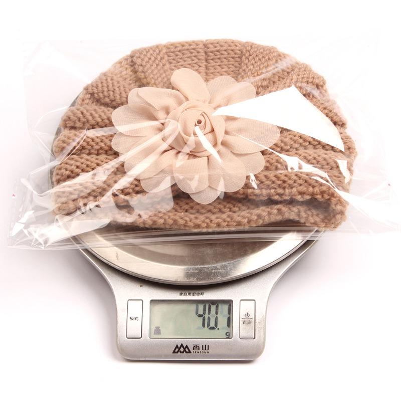 Autumn and winter new baby wool flower hat, children's warm flower pullover hat, baby hat