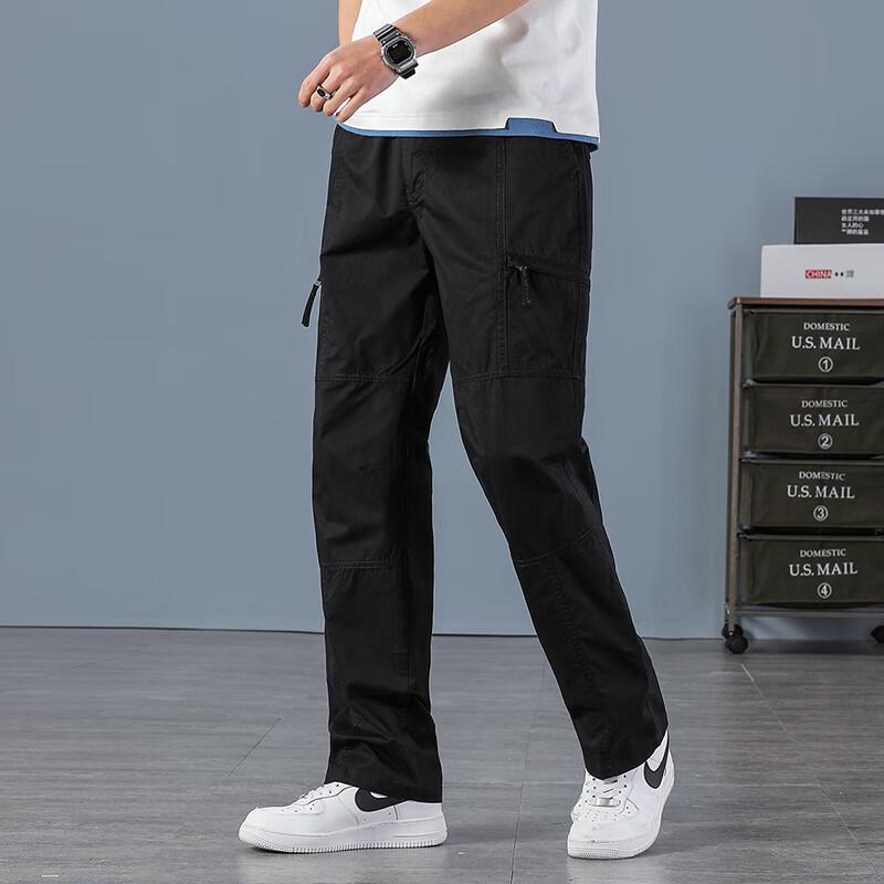 COVER GAL Men's Multi-Pocket Loose Straight Cargo Pants