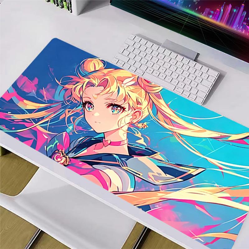 Hd Print Anime Mouse Pad Pink Keyboard Pad SSailor Moons Office Desk Mat AntiSlip Pc Accessories Pad Large Size Gamer Mousepad