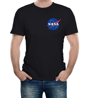 Nasa Logo Chest Mens T-Shirt Spaceship Galaxy Agency Houston Astronaut Space