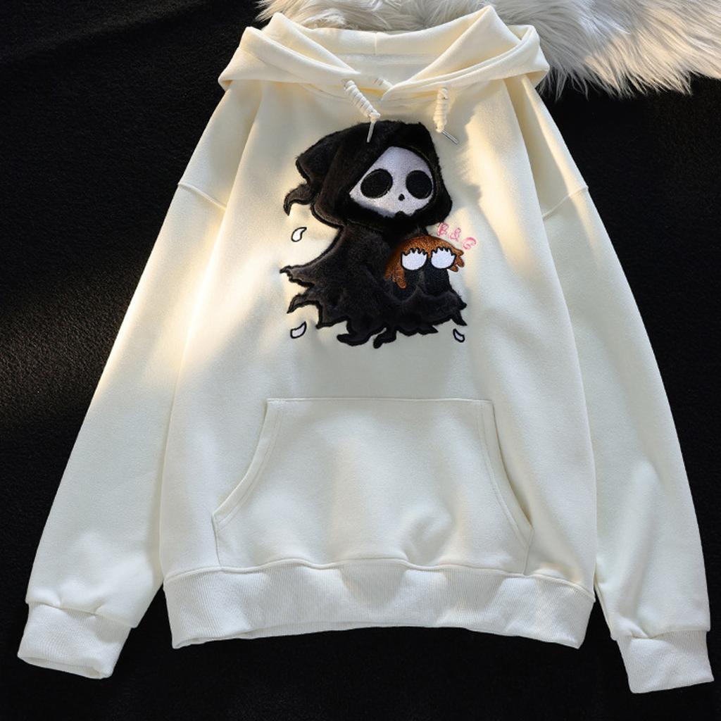 Ladies Fashion Casual Long Sleeve Round Neck Hoodie Pullover Top With  Pockets