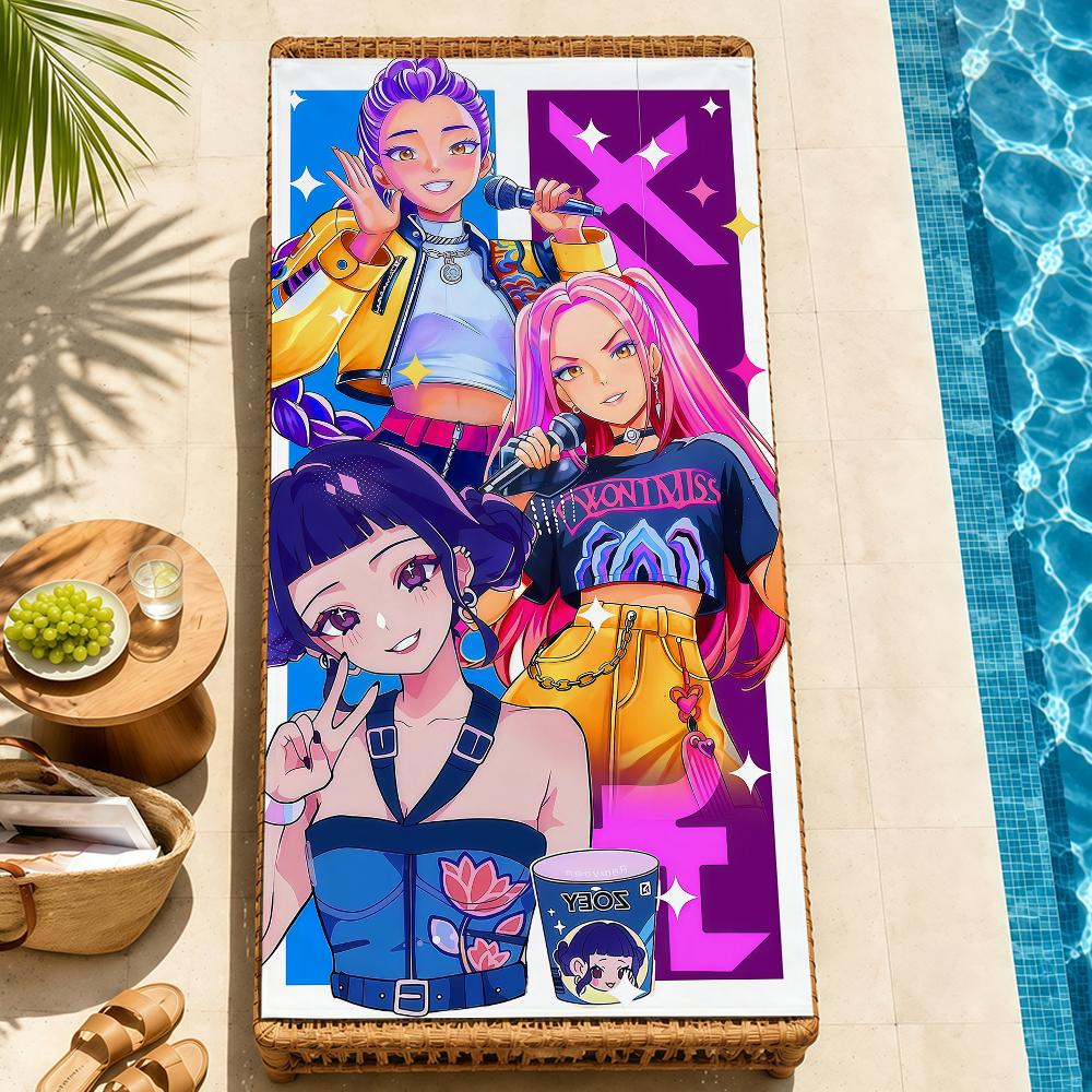 anime k-k-popS soft Beach Towel Trip swim d-demonS Pool bath h-hunters-S Gym M-Mira R-Rumi home room Z-Zoey meme Decor Gift