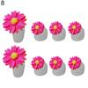 8st Blomma Runt Hjärta Silikon Tå Separatorer Divider Spacers Nail Art Tool