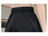Women's High Waist Pleated A-Line Wide-Leg Shorts - Large Size, Black, Summer Versatile Skirt-Style Pants