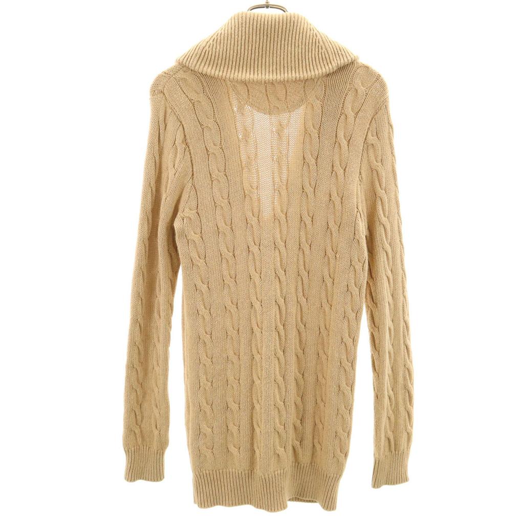 POLO JEANS COMPANY Long sleeve cable knit cardigan L beige Impact 21 Women Used