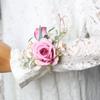 Elegant Wedding Wrist Corsage Silk Flowers Rose Corsage Artificial Boutonnieres Flowers  Bride