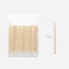 Pack of 100 Disposable Pointed Cotton Swabs, Embroidery Cosmetic Sticks, Korean Wooden Stick Cotton Swabs