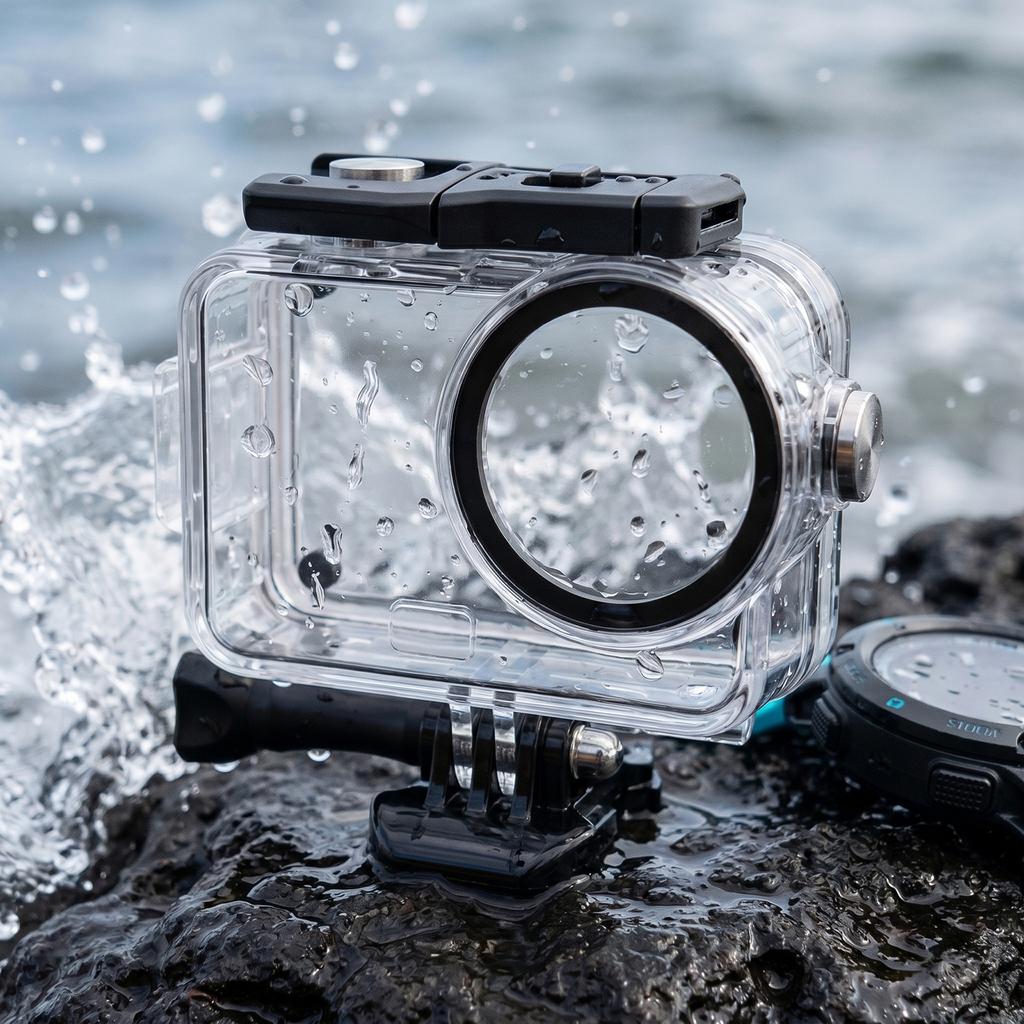 Waterproof Case for DJI Osmo Action 6 Sport Camera Accessories Underwater Diving Case Underwater Waterproof Housing with Screw
