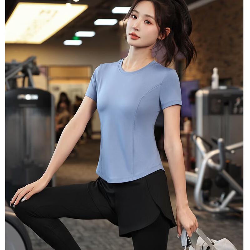 OEING Women's Short-Sleeve Yoga Sportswear Set