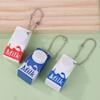 Lactose And Tolerant Pill Holder Mini Milk Carton Keychain Portable Storage Box Backpack Purse Handbag Keychain Pill Container