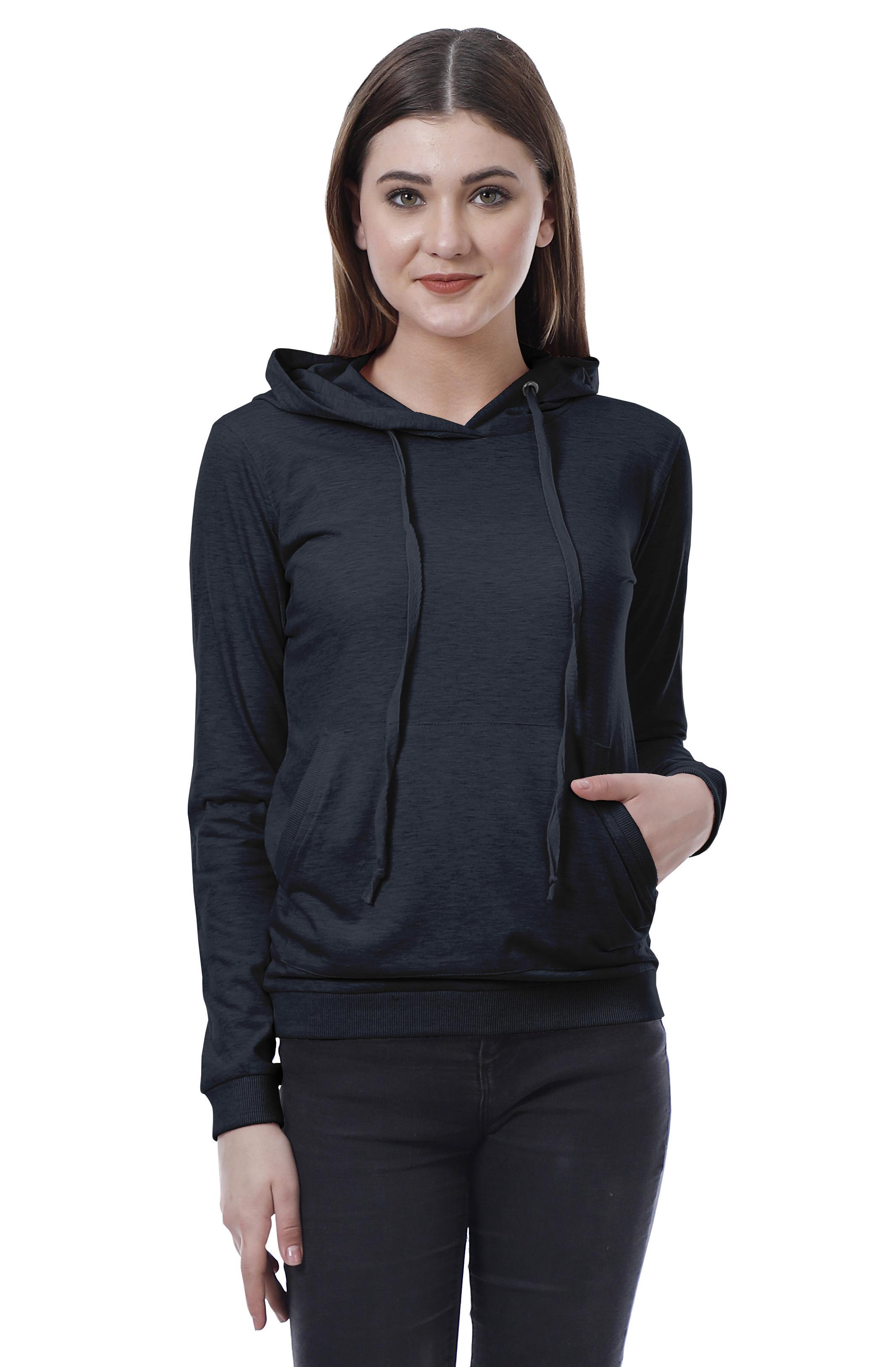 

Moomaya Жіноче худі з довгими рукавами та кишенями, повсякденне м яке худі XS темно-синього кольору