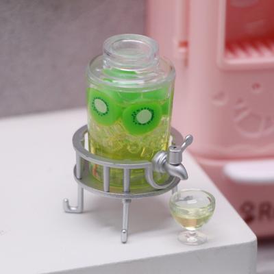 1 set in miniatura secchio per bevande per casa delle bambole con tazza modello di bevanda realistico giocattolo per la decorazione della casa delle bambole