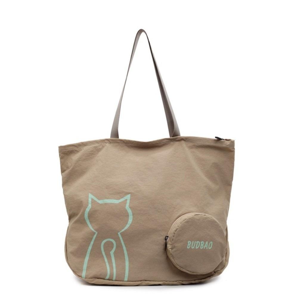

Stylish Cat Shoulder Bag Large Capacity Commute Handbag Fashion Women s Tote Bag Handbag хаки