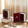 Flip Cover Book Shaped Jewelry Display Box Earrings Ring Necklace Pendant Jewelry Organizer Portable Travel Jewelry Holder