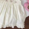 Sweet Girls Summer Sleeveless Dress Embroidered Flower Smocked Vest Princess Chic Casual Party Dress For Kids