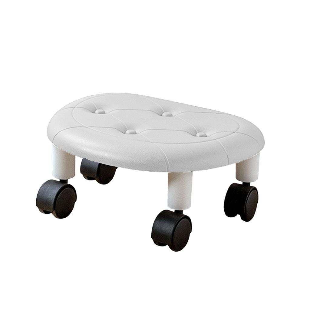 Low Roller Seating PU   Plastic Structure Movable   Wheels Stool for Living Room Baby Room