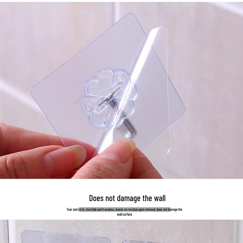 Punch-Free Strong Adhesive Transparent Hooks