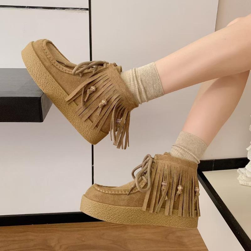 

Женские ботильоны с кисточками, осенние новинки, модные универсальные удобные повседневные ботинки Мартин на шнуровке с мягкой подошвой 40 хаки