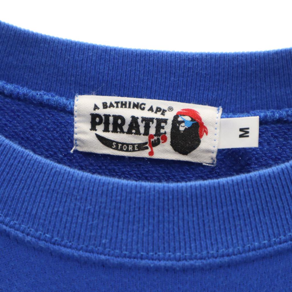 A Bathing Ape Long Sleeve Sweat Trainer M Blue PIRATE STORE Men's Used
