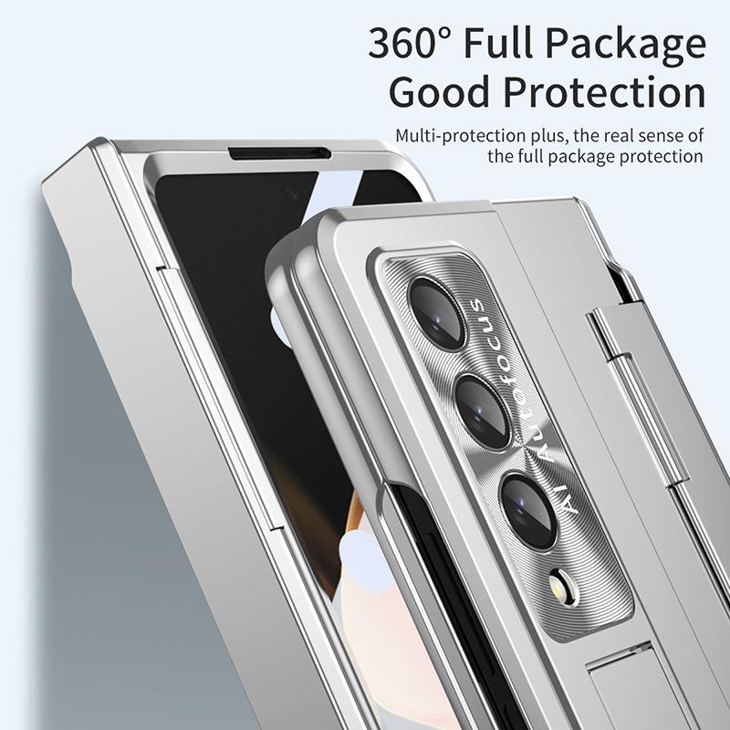 Luxusní ochranné pouzdro s ložiskem a pantem pro Samsung Galaxy Z Fold 3 4 5G 360° celé balení Nárazuvzdorný kryt telefonu pro Fold3 Fold4