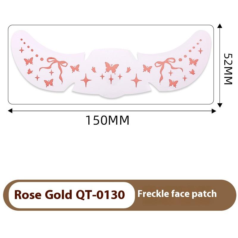 Heißes Roségold Sommersprossen Temporäre Tattoo Aufkleber Heißprägung Sommersprossen Make-up Patches Gesichts-Make-up