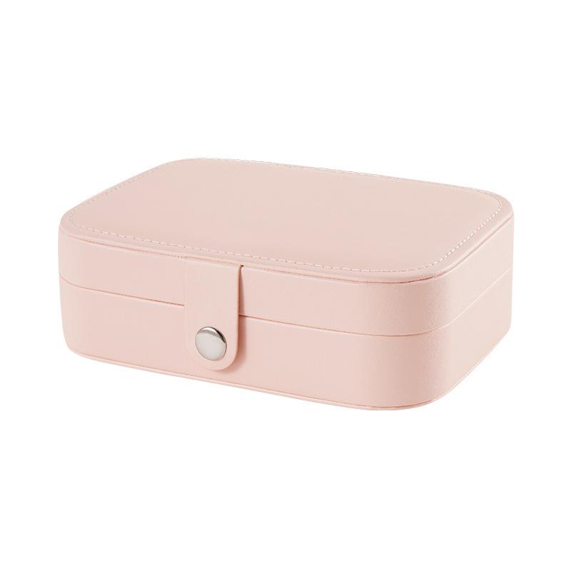 Simple Jewelry Box, Jewelry Box, Small Door Portable Storage Earrings, Earrings, Rings, Necklaces, Double-layer Storage Box.