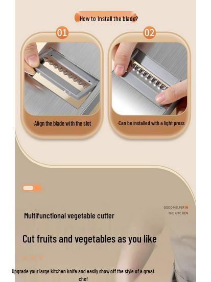 Multifunktionaler Gemüseschneider und -reibe aus 316er Edelstahl