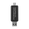 OTg USB Multifunction Card Reader Writer for Micro Sd SD TF PC&Smart Mobile Phones (Black)