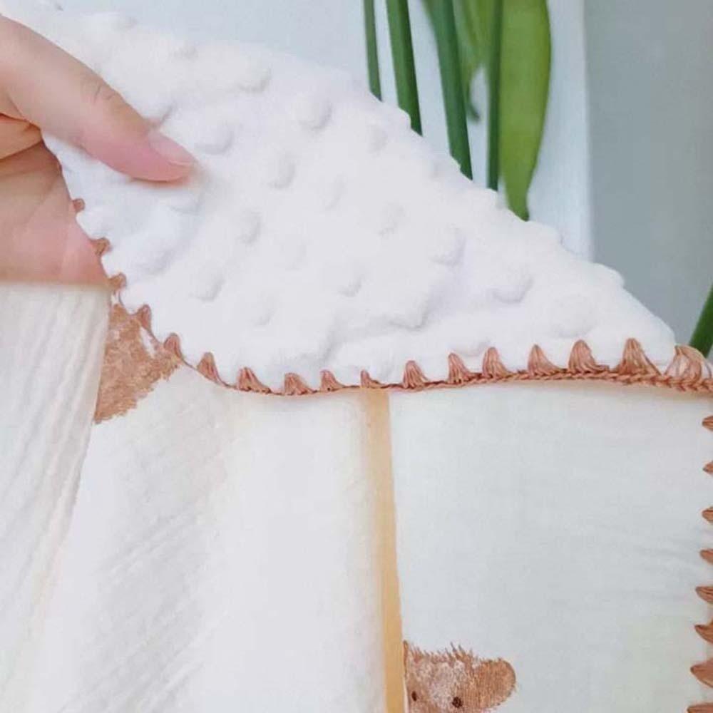 Soft Baby Bean Blanket Bear Printed Nap Sleeping Rug Cover Blanket for Infant  Bedroom