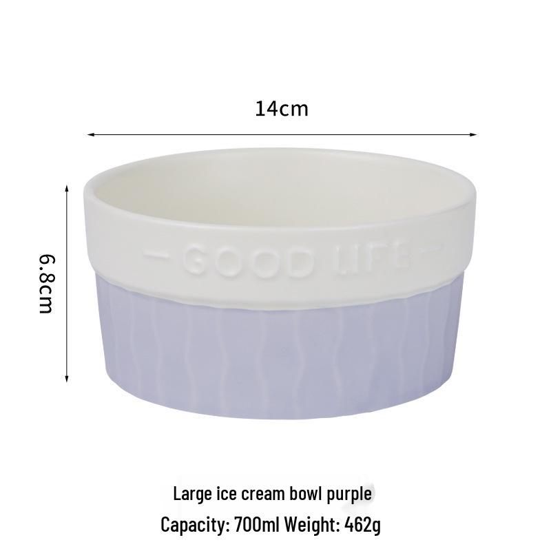 Nordic Style Ceramic Dessert & Cereal Bowl - Cute Yogurt, Fruit, Breakfast, or Steamed Egg Bowl for Home