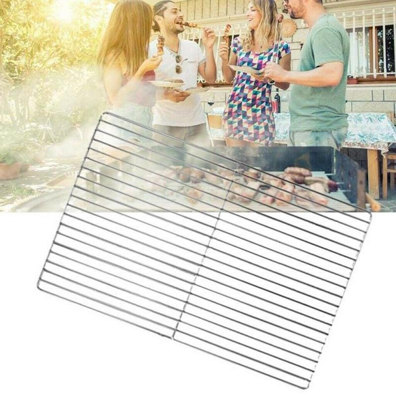 Barbecue BBQ Grill Net Stainless Steel Rack Grid Grate Replacement For Camping Home Outdoor Camping Barbecue Accessories Tool