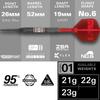Target Darts 95  Tungsten Steel Tip Darts With K Flex Flight  21g 22g 23g  Model