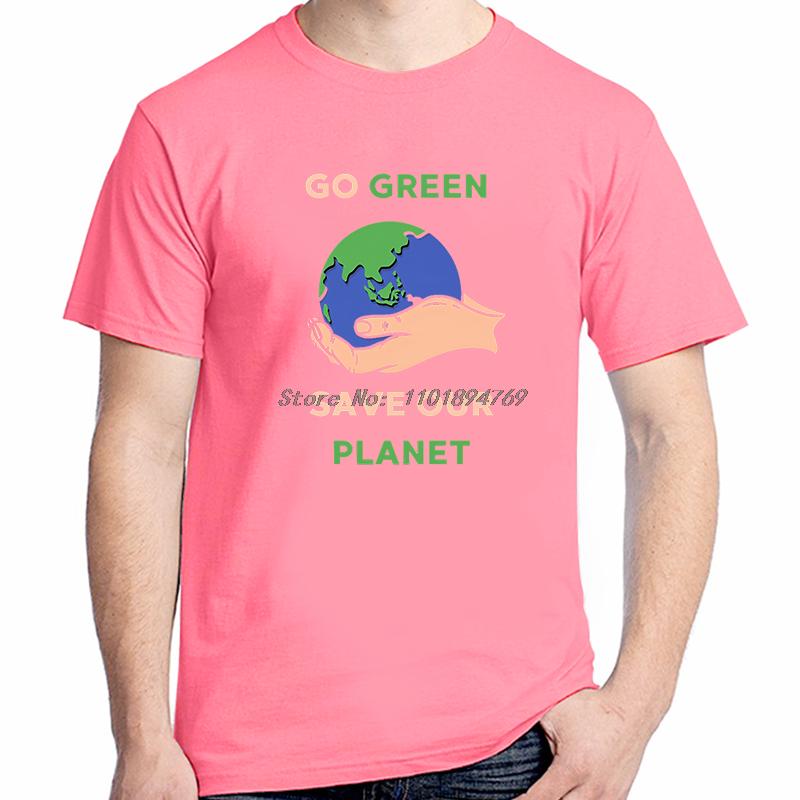Go Green Save Our Planet Fashion Graphic T Shirts Tees Tops Summer Cotton Oneck Short Sleeve Tshirts Unisex Print T Shirt
