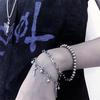 Style retro bracelet fashionable versatile metal double-layer cross pendant hip-hop multi-layer jewelry couple accessories