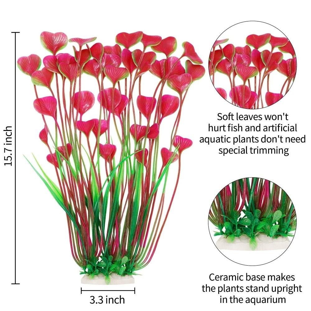 2Pcs Pink Artificial Water Plant 15.7in Artificial Coral Plant Fish Tank Ornament  Underwater Garden